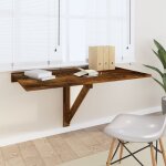 Table murale pliable �l�gante pour maison, cuisine, bureau ch�ne fum� 100x60x56 cm bois d'ing�nierie ...
