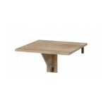 Bb - loisir ? table murale pliable 70x70 en ch�ne sonoma ? �tag�re rabattable pour petits espaces ? facile ...