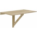 Table murale table rabattable table pliable effet htre 100 x 60 x 58cm mlamin