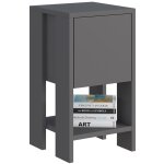Table de nuit en anthracite avec tiroir pivotant, 30x55 cm, pour chambre � coucher ou studio