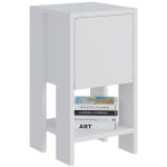 Table de nuit blanche avec tiroir, 30x55 cm, pour chambre minimaliste ou chambre d'h�tel