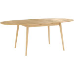 Rendez - vous d�co - table ovale 6 / 8 personnes extensible en bois clair 170 / 200 cm - eddy