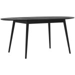 Rendez - vous d�co - table ovale 6 / 8 personnes extensible en bois noir 170 / 200 cm - eddy