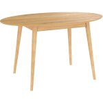 Table ovale 4 personnes en bois clair 130 cm - eddy