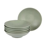 Table passion - assiette creuse v�suvio sauge 19 cm (lot de 6)