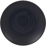 Table passion - assiette  dessert moon noir 22, 5 cm (lot de 6)