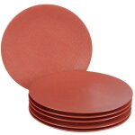 Table passion - assiette plate vsuvio terra 27 cm (lot de 6)