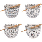 Table passion - bols et baguettes nelson 13 cm (lot de 4)