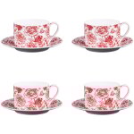 Table passion - coffret de 4 tasses � th� avec sous tasses 18 cl louise