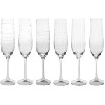 Table passion - coffret de 6 fl�tes � champagne graphik 19 cl