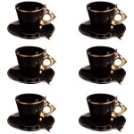 Table passion - coffret de 6 tasses � caf� avec sous tasses libra