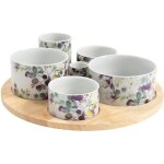 Table passion - service ap�ritif tournant garden en porcelaine