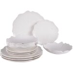 Table passion - service d'assiettes ginkgo 12 pices