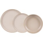 Table passion - service d'assiettes uno sable r�actif 12 pi�ces