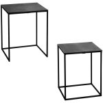Table passion - set de 2 bouts de canaps rectangulaire noir