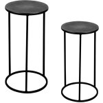 Table passion - set de 2 sellettes rondes noires 41 et 33 cm Table passion - set de 2 sellettes rondes noires 41 et 33 cm