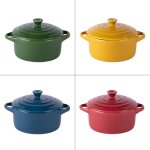 Table passion - set de 4 mini cocottes old 9 cm en gr�s