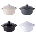 Table passion - set de 4 mini cocottes zen 9 cm en gr�s