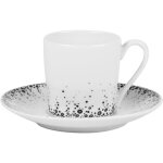 Table passion - tasses et sa sous - tasse bor�alis gris 12 cl (lot de 6)