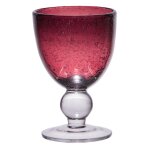 Table passion - verre � pied 28 cl artisan bull� violet (lot de 6)