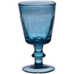 Table passion - verre � pied lussan craquel� 17 cl bleu (lot de 6)