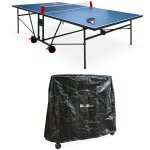 Table de ping pong indoor bleue. avec 2 raquettes et 3 balles. utilisation intrieure + housse en pvc ...