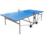 Table de ping pong indoor bleue - table pliable avec 2 raquettes et 3 balles. pour utilisation intrieure. ...