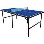 Cougar table de ping pong midi 1800 portable bleu ping pong de table cadre robuste aluminium, protections ...