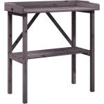 Vidaxl - table  plantes avec tagre gris 78x38x82, 5 cm bois de sapin