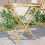 Vidaxl - table  plateau pliante 70, 5x42, 5x80 cm bambou