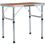 Table pliable de camping aluminium 60x45 cm vidaxl