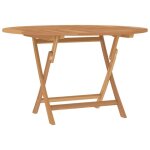 Table pliable de jardin � 110x75 cm bois massif de teck vidaxl