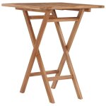 Table pliable de jardin 60x60x75 cm bois de teck solide vidaxl
