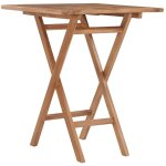 Table pliable de jardin 60x60x75 cm bois de teck solide vidaxl