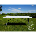 Dancover - table pliante 180x74x74cm, gris clair (1 pice)