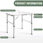 Table pliante en aluminium table de camping pliante table de jardin pliante table de f�te 75cm