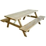 Table pliante avec bancs en bois table de pique - nique jardinage camping