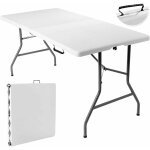 Table pliante en blanc table d'appoint extrieur ou intrieur pour jardin camping buffet march rception ...