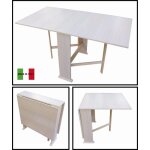 Table pliante extensible en ch�ne 75x140 cm ? structure robuste ? id�ale pour espaces r�duits ? hauteur ...
