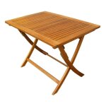 Defibrico - table pliante extérieure 100x70 cm dans un bois massif de miel acacia Defibrico - table pliante extérieure 100x70 cm dans un bois massif de miel acacia
