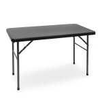 Relaxdays - table pliante de jardin bastian, pour le camping, pratique, h x l x p : 74 x 121, 5 x 6, ...