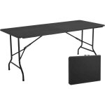 Table pliante noire 180cm 8 places pehd