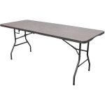 Werka pro - table pliante aspect bois 180x74x74cm