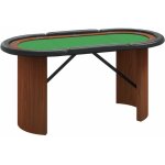 Vidaxl - table de poker 10 joueurs vert 160x80x75 cm