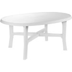 Ipae progarden - table de jardin ovale danube en polypropyle'ne blanc pour exte'rieur 110x165x72 cm Ipae progarden - table de jardin ovale danube en polypropyle'ne blanc pour exte'rieur 110x165x72 cm