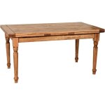Biscottini - table rallonge champêtre en bois massif de tilleul massif, finition noyer made in italy Biscottini - table rallonge champêtre en bois massif de tilleul massif, finition noyer made in italy