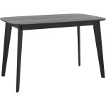 Table rectangulaire 4 personnes en bois noir 120 cm - oman