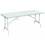 Table rectangulaire blanche 180x75xh72cm pliante résine effet rotin camping réceptions festivals évènements ... Table rectangulaire blanche 180x75xh72cm pliante résine effet rotin camping réceptions festivals évènements ...