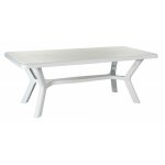 Table rectangulaire blanche corf� 200x95x73h cm
