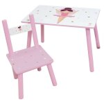 Fun house danseuse ballerine table h 41, 5 cm x l 61 cm x p 42 cm avec une chaise h 49, 5 cm x l 31 cm ...